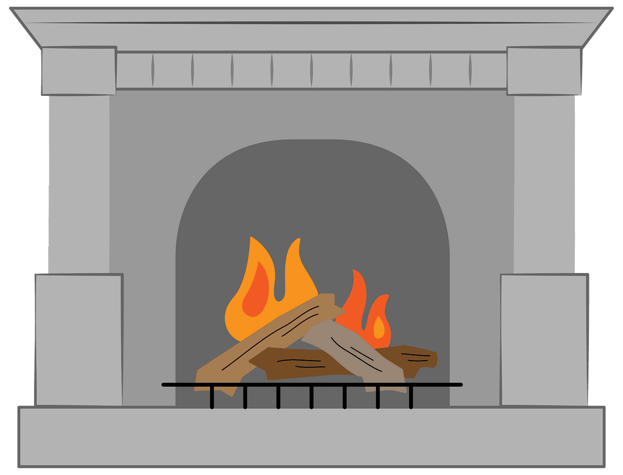 Fireplace vector clipart images