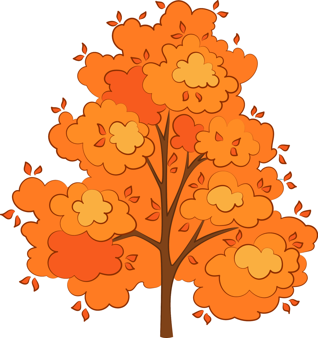 Fall tree vector clipart images 2