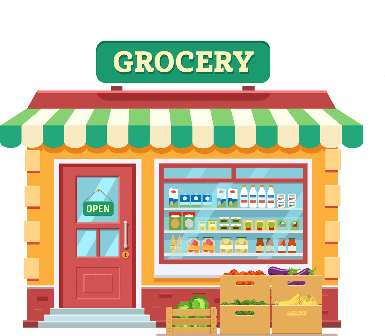 Grocery store vector clipart images 3