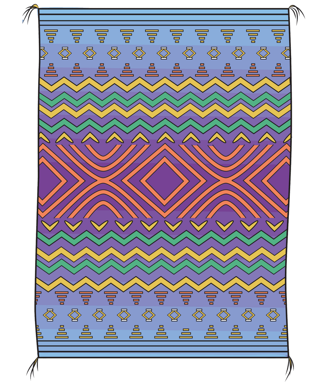 Navajo blanket vector clipart images