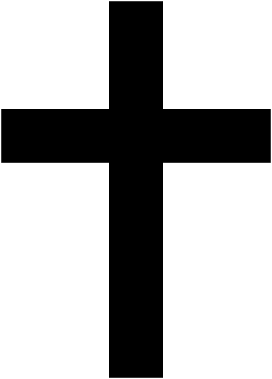 Cross black and white simple christian clipart logo