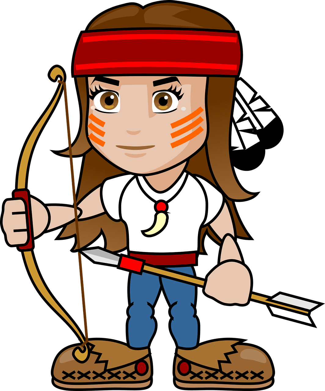 Bow and arrow archer vector graphic clipart