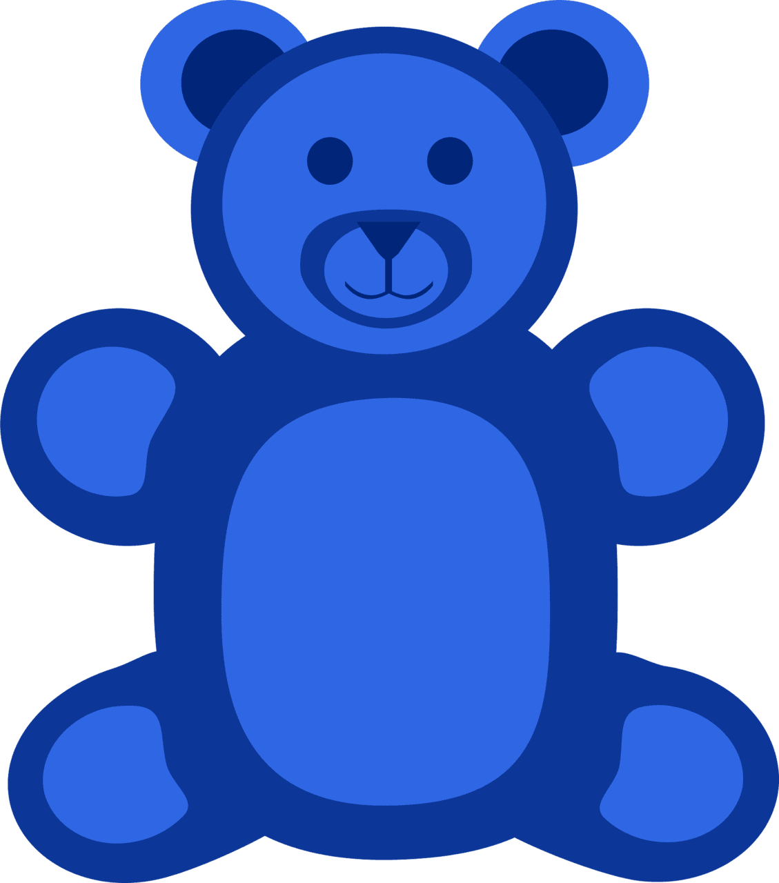 Ultramarine gummy bear vector clipart images