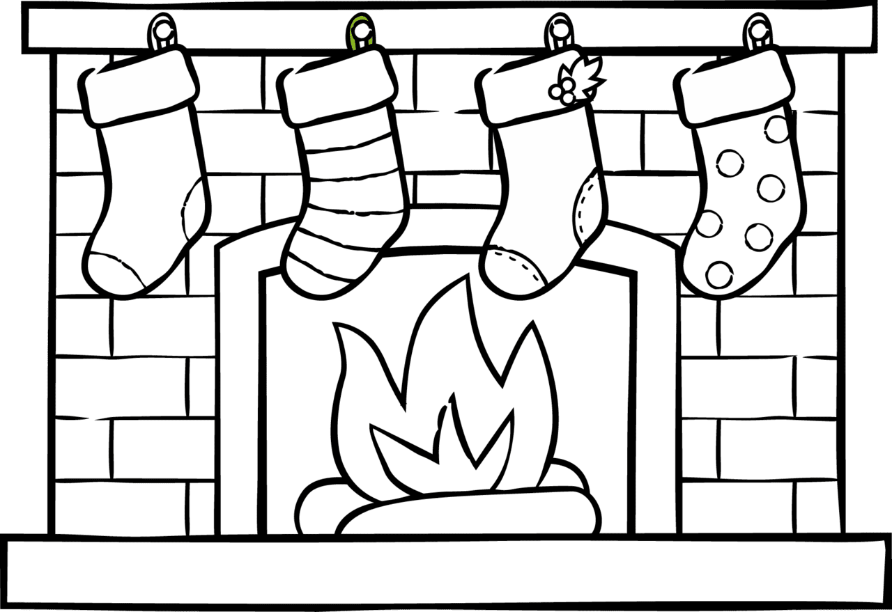 Fireplace page clipart clip art