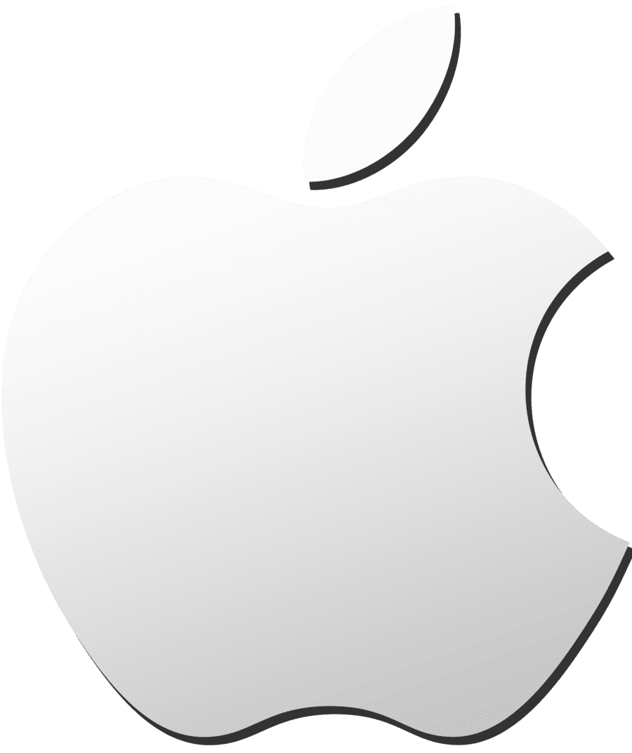 Apple black and white logo image size clipart