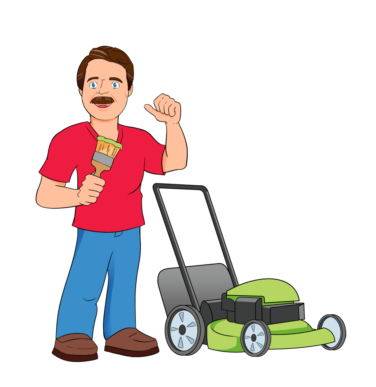 Mowing grass mike can do it lawn service and handyman inc niceville fl clipart clip art