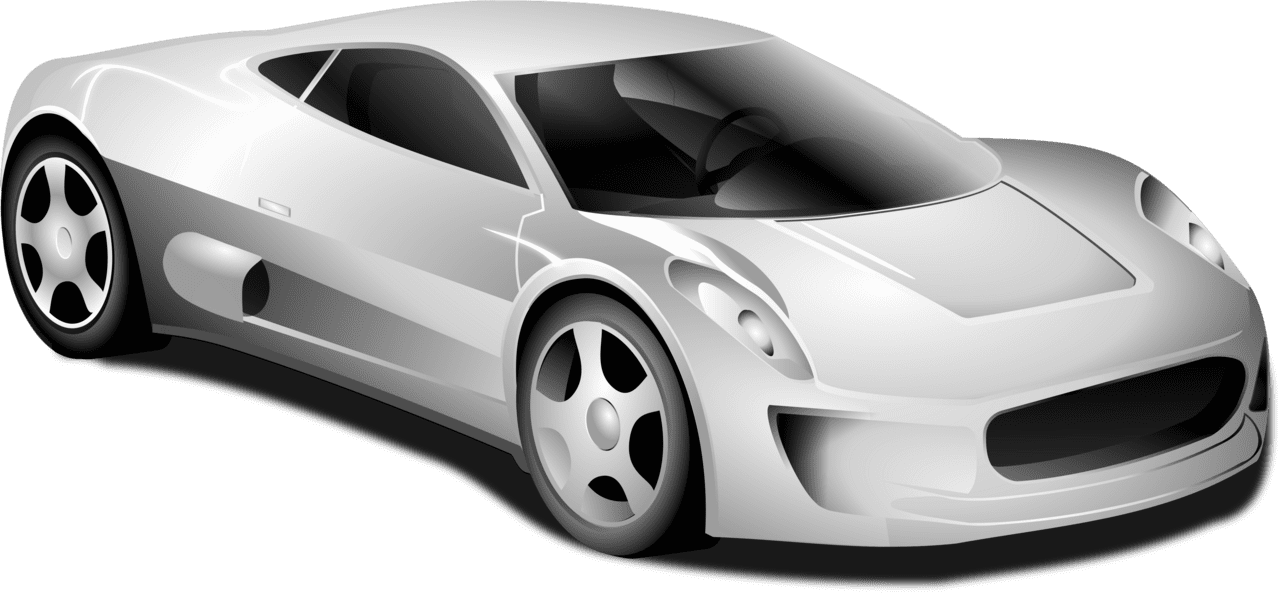 Black and white of cars sports car vector clipart images