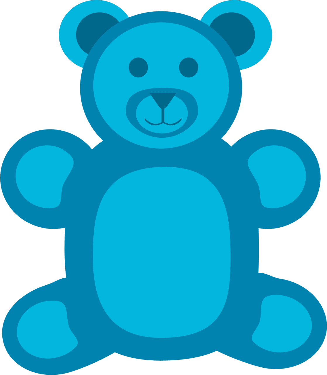 Cerulean blue gummy bear vector clipart images