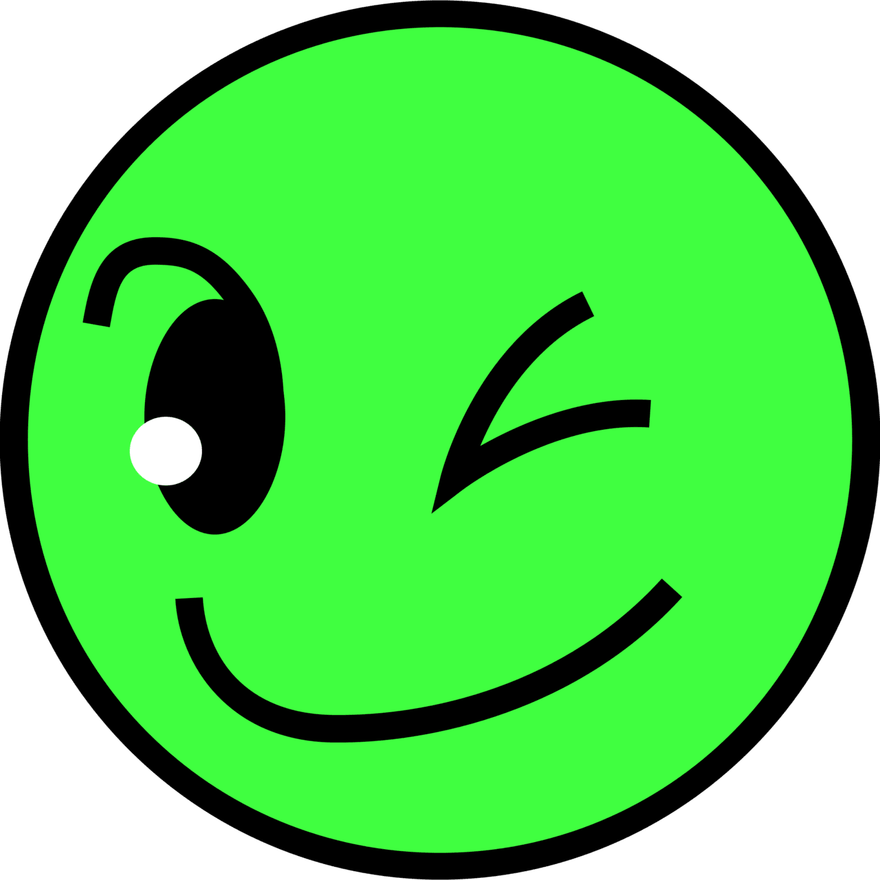 Green smiling face clipart photo