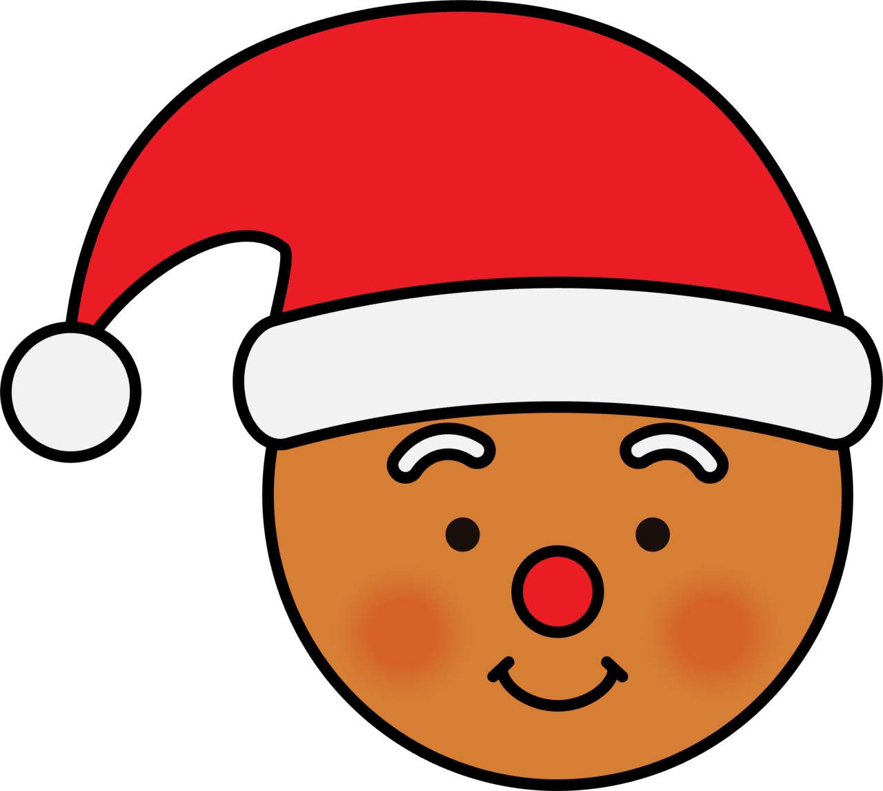 Christmas hat pin page clipart transparent 2