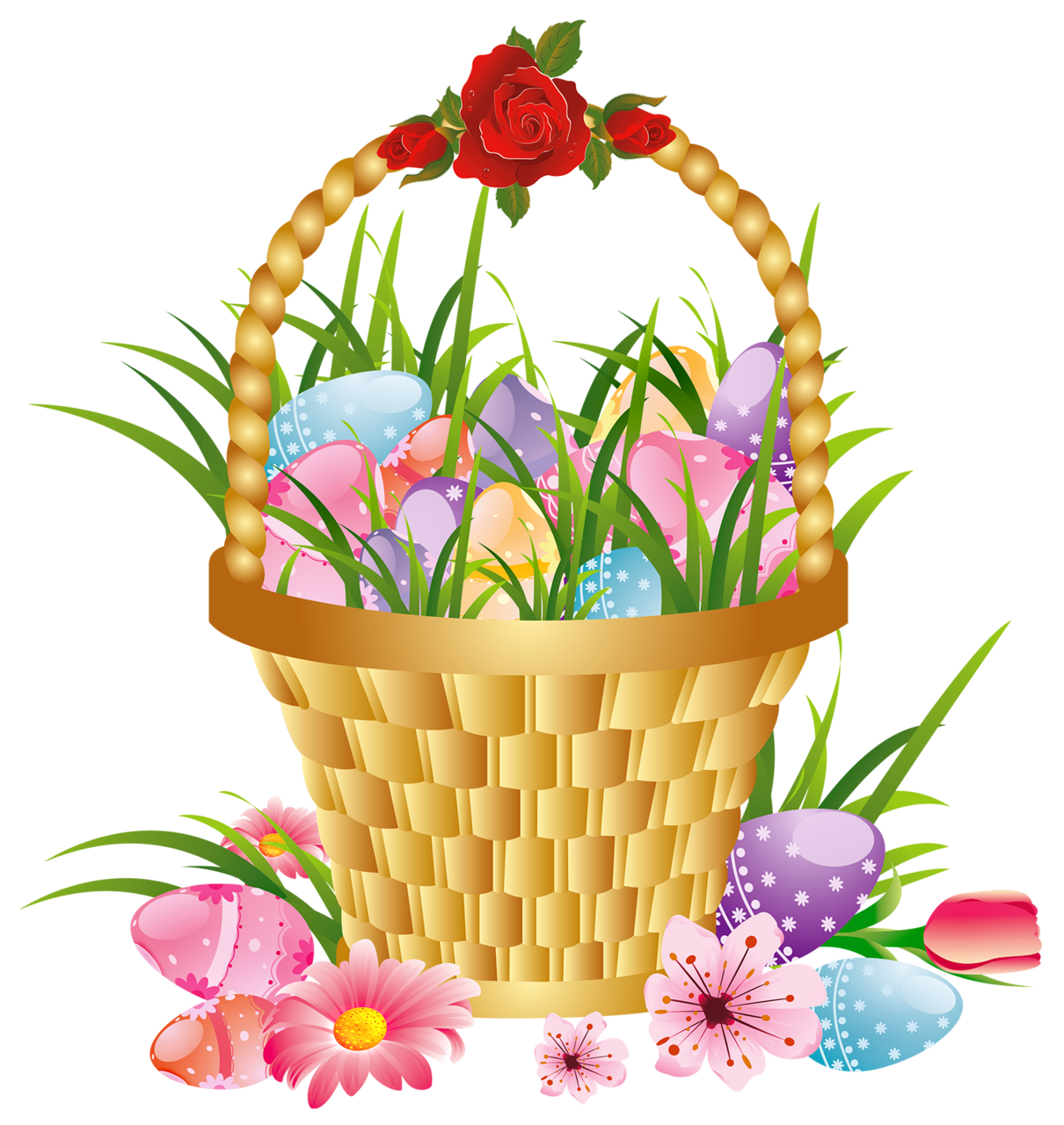 Easter basket hippity hop over to the garden center goffle brook farms clipart background