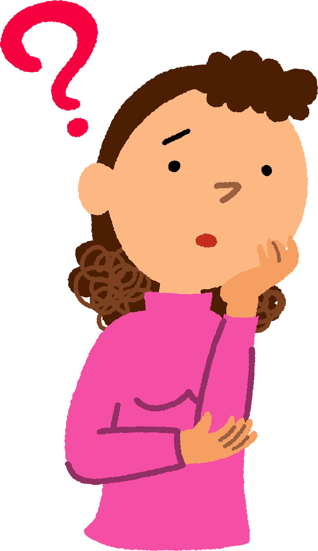 Woman is questioning vector clipart images