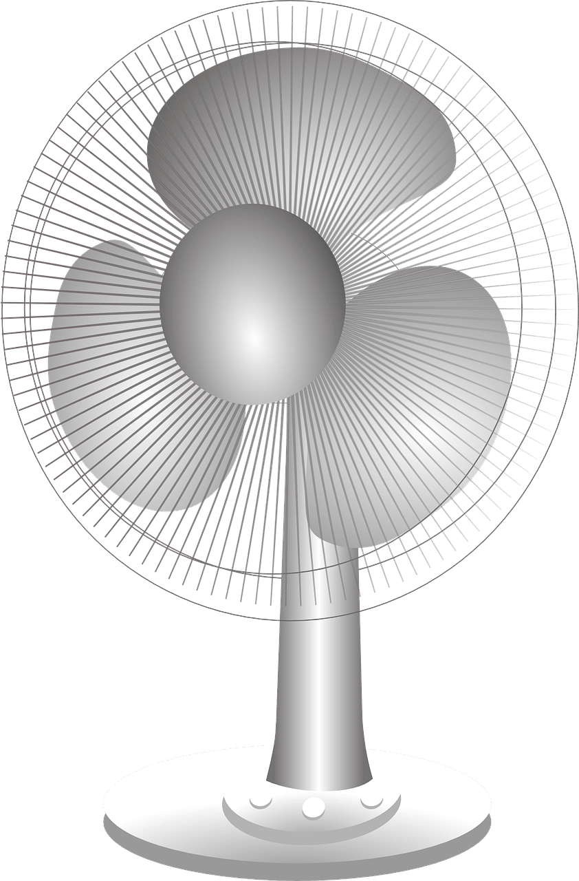 Photo of fan table air ventilator isolated from clipart