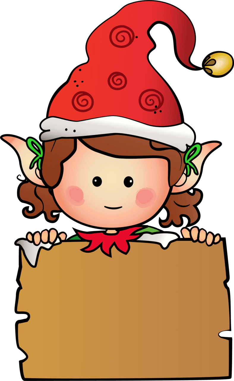 Elves pin page clipart vector