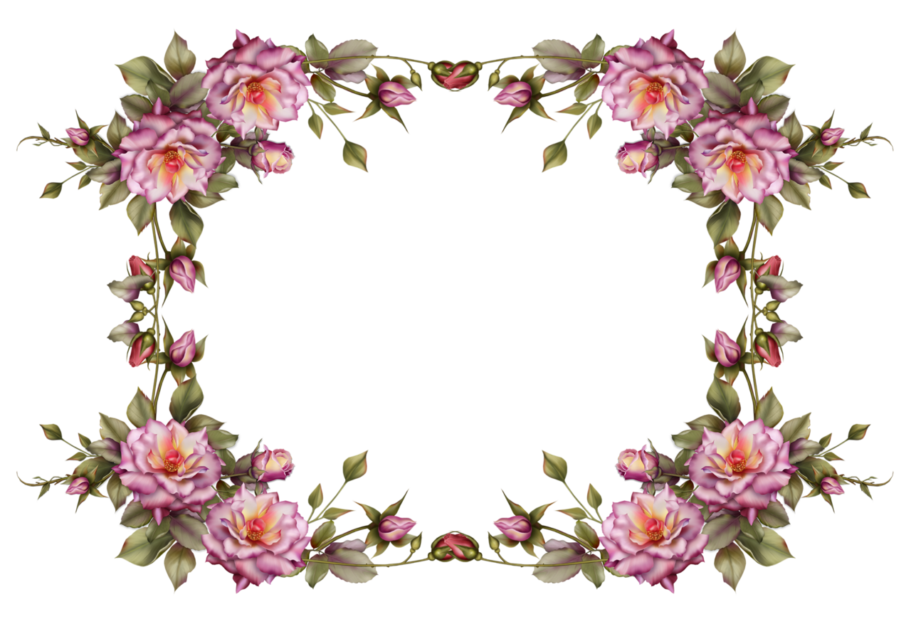 Floral border pin page clipart clip art 2