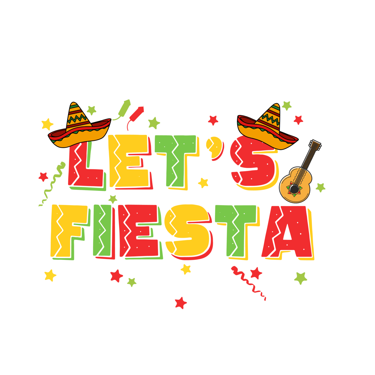 Let fiesta cinco de mayo sublimation clipart photo