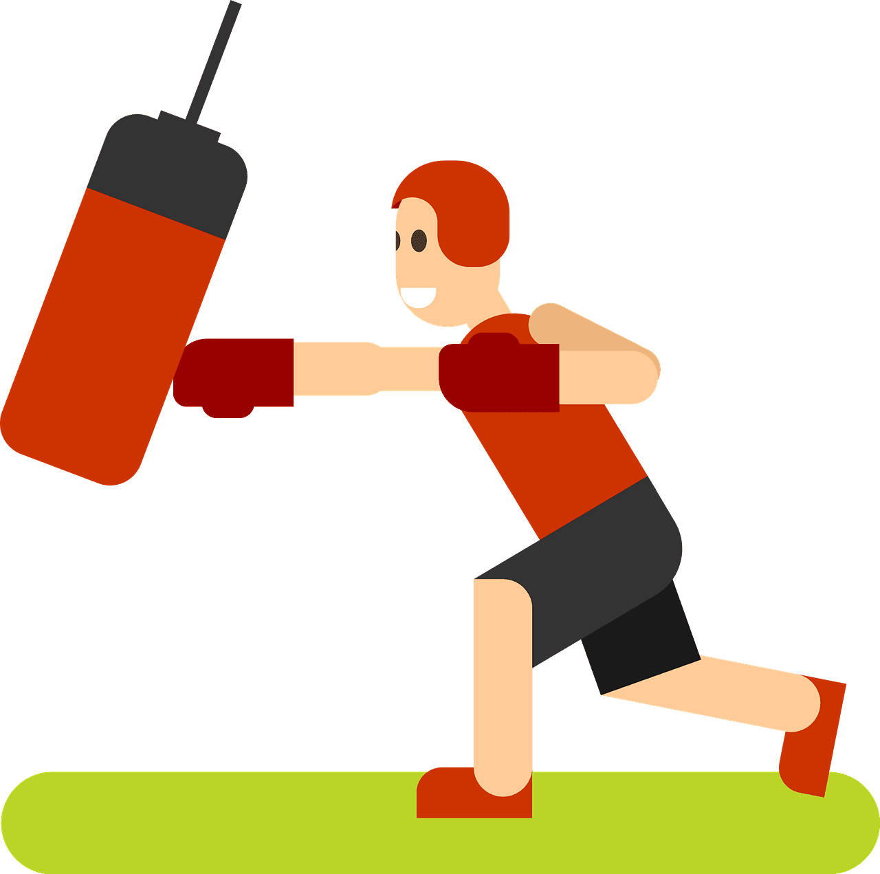 Boxeo boxer punching sack vector clipart images