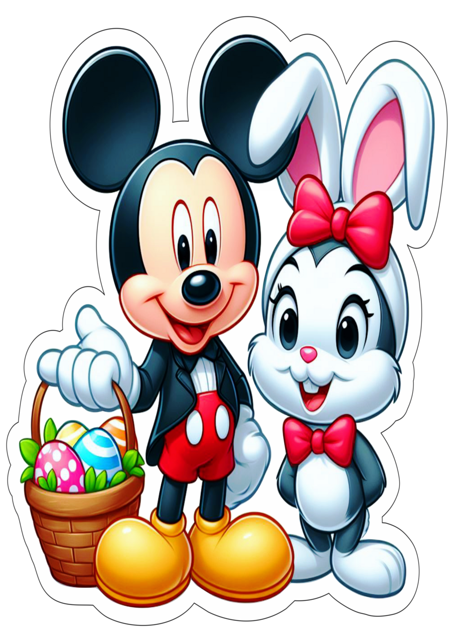 Easter basket mickey mouse pack de imagens disney clipart