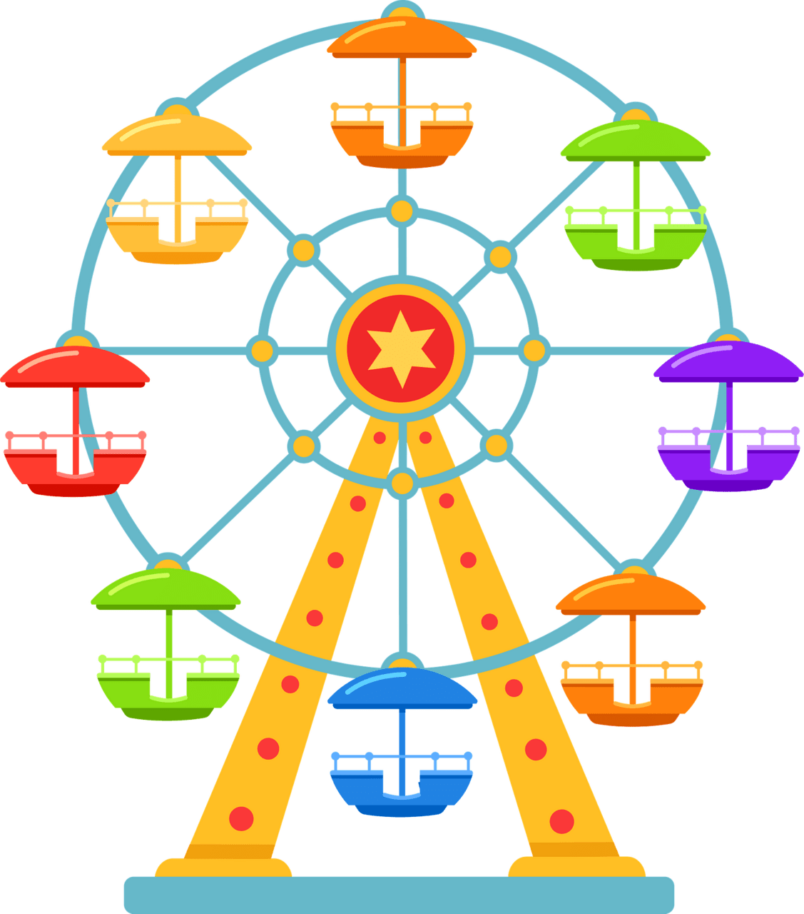 Ferris wheel vector clipart images 2