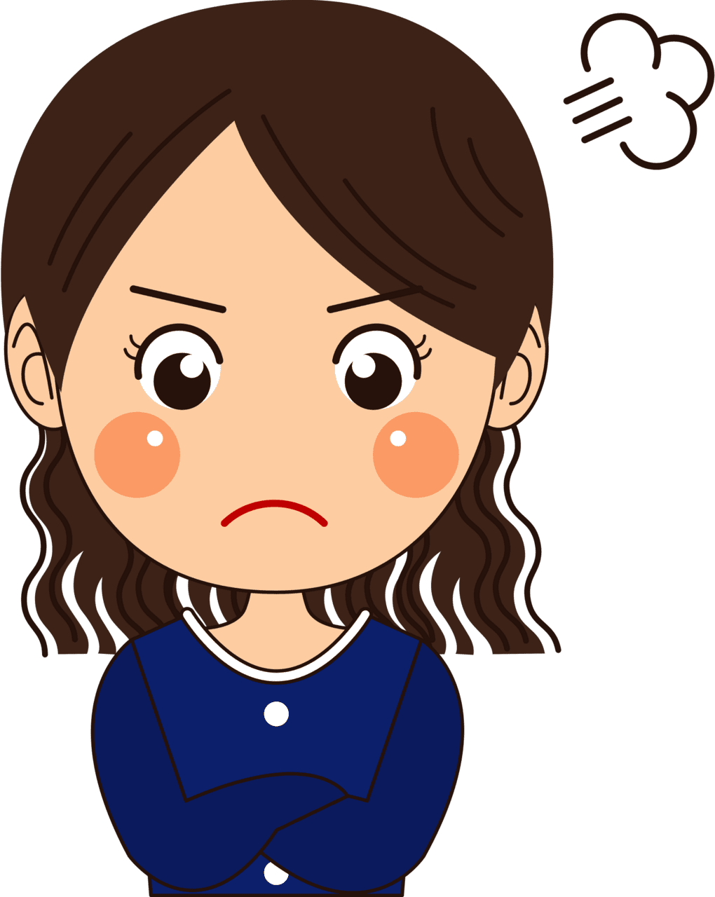 Woman is angry vector clipart images