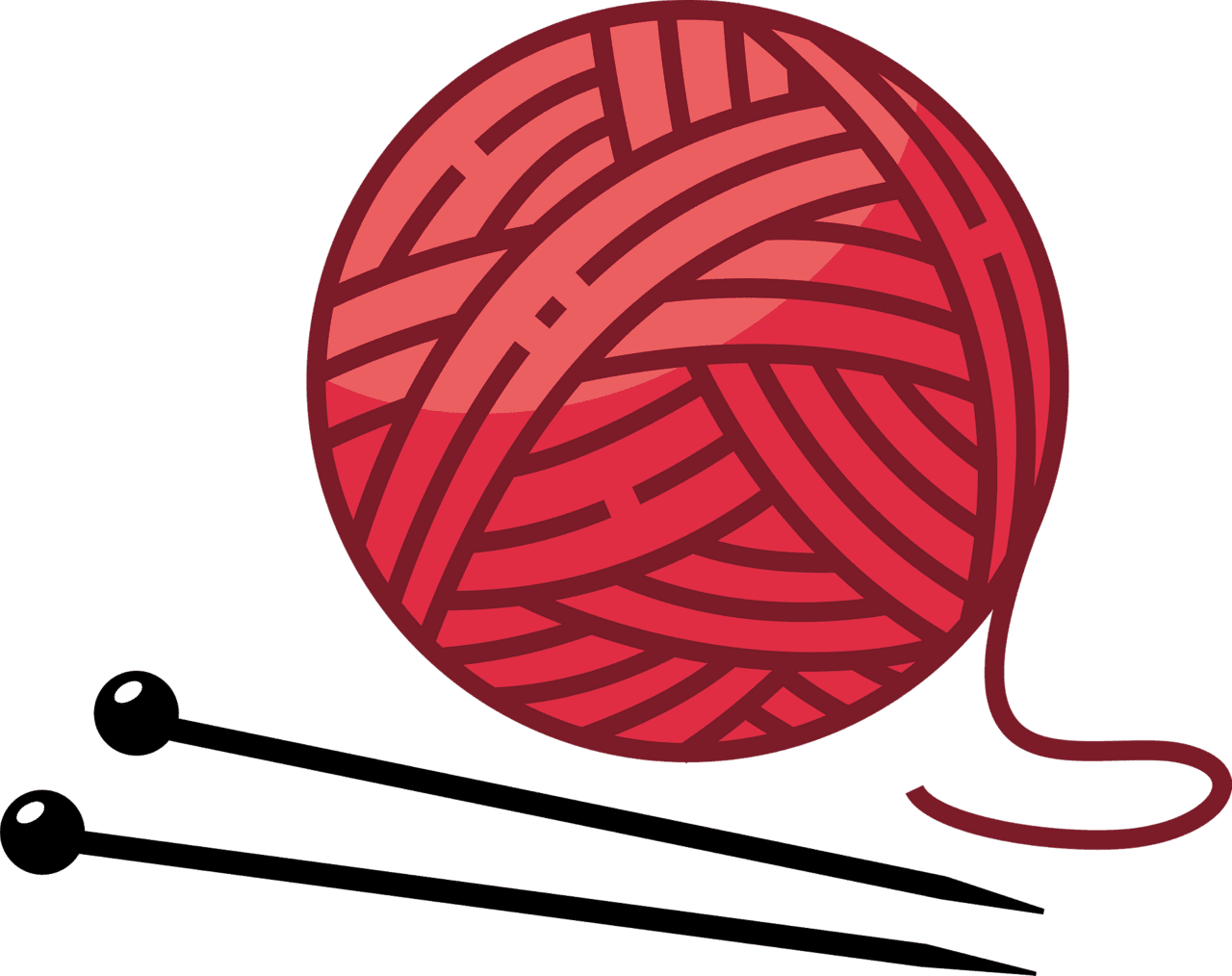 Crochet yarn vector clipart images