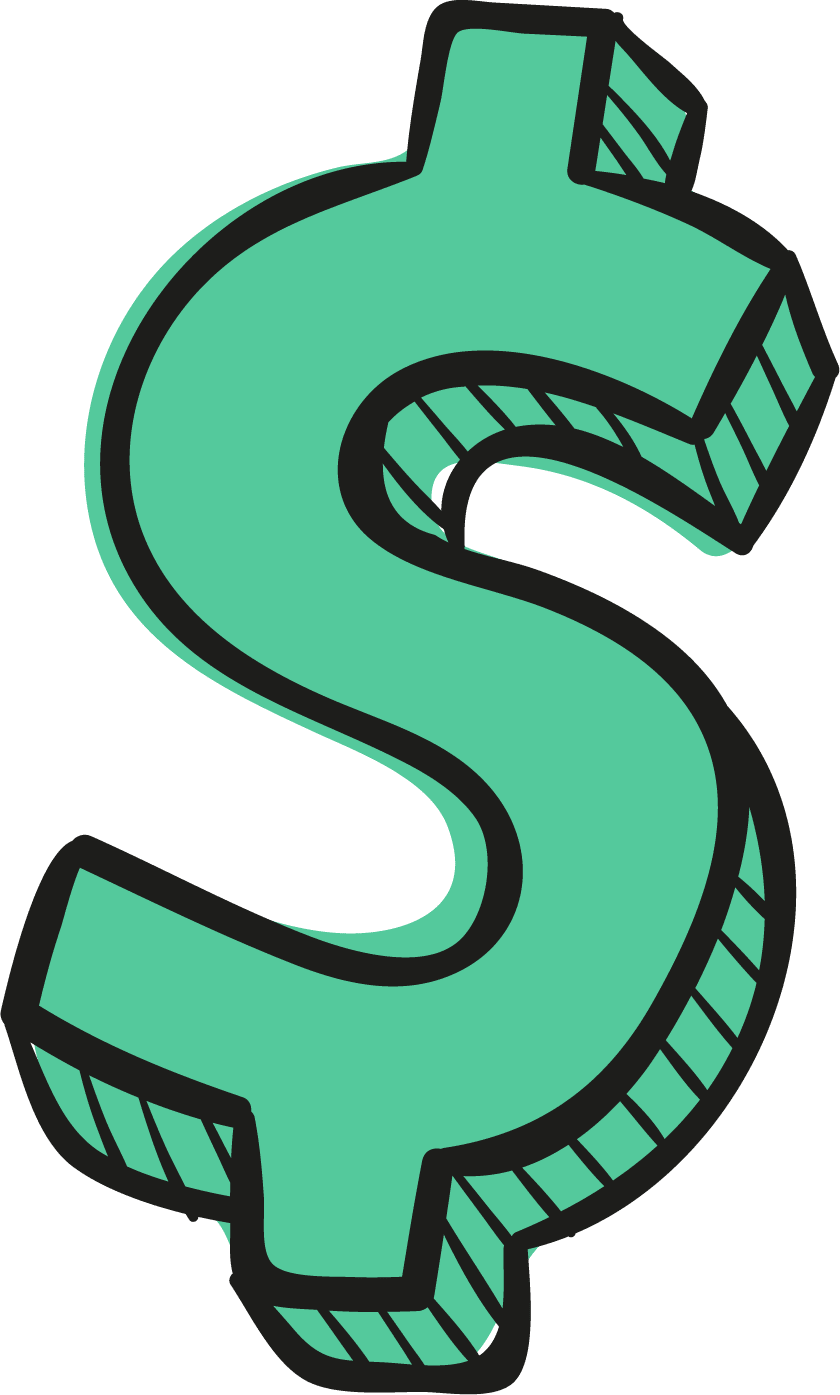 Dollar symbol dessin united money cartoon states animxe clipart image