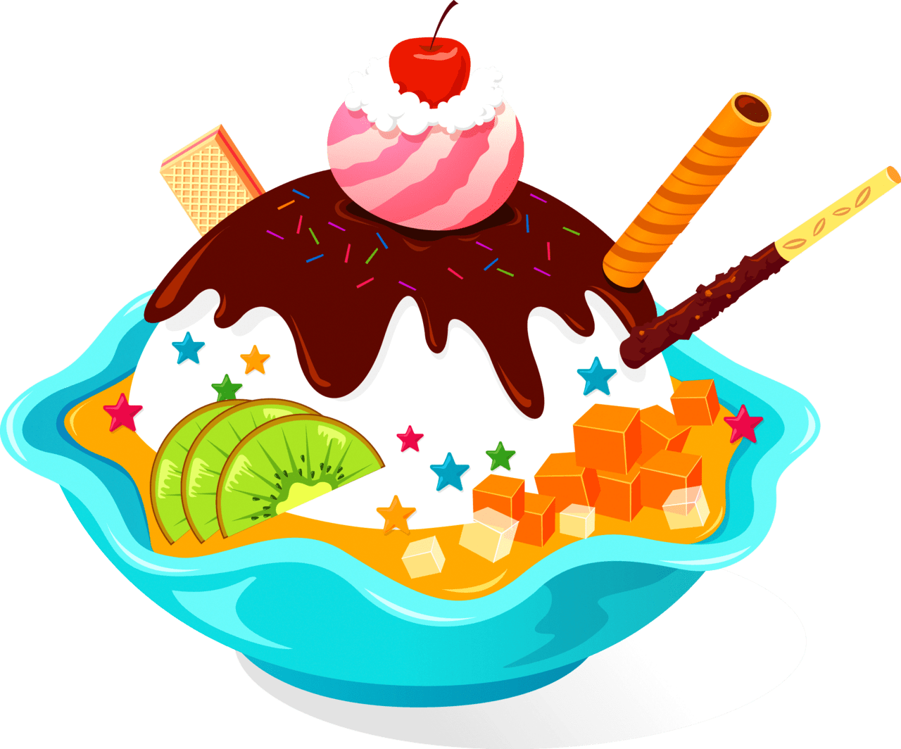 Hd banner library cake and ice cream clipart sundae clipa rt image