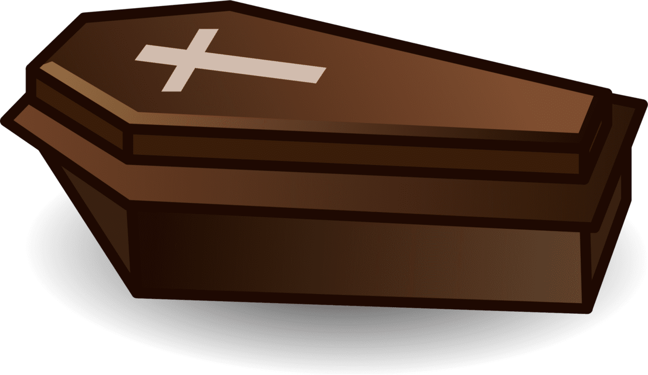 Coffin emoji for clipart background