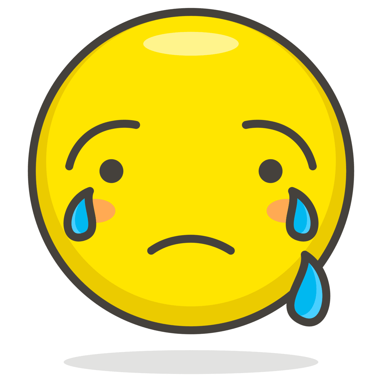 Crying face clipart logo