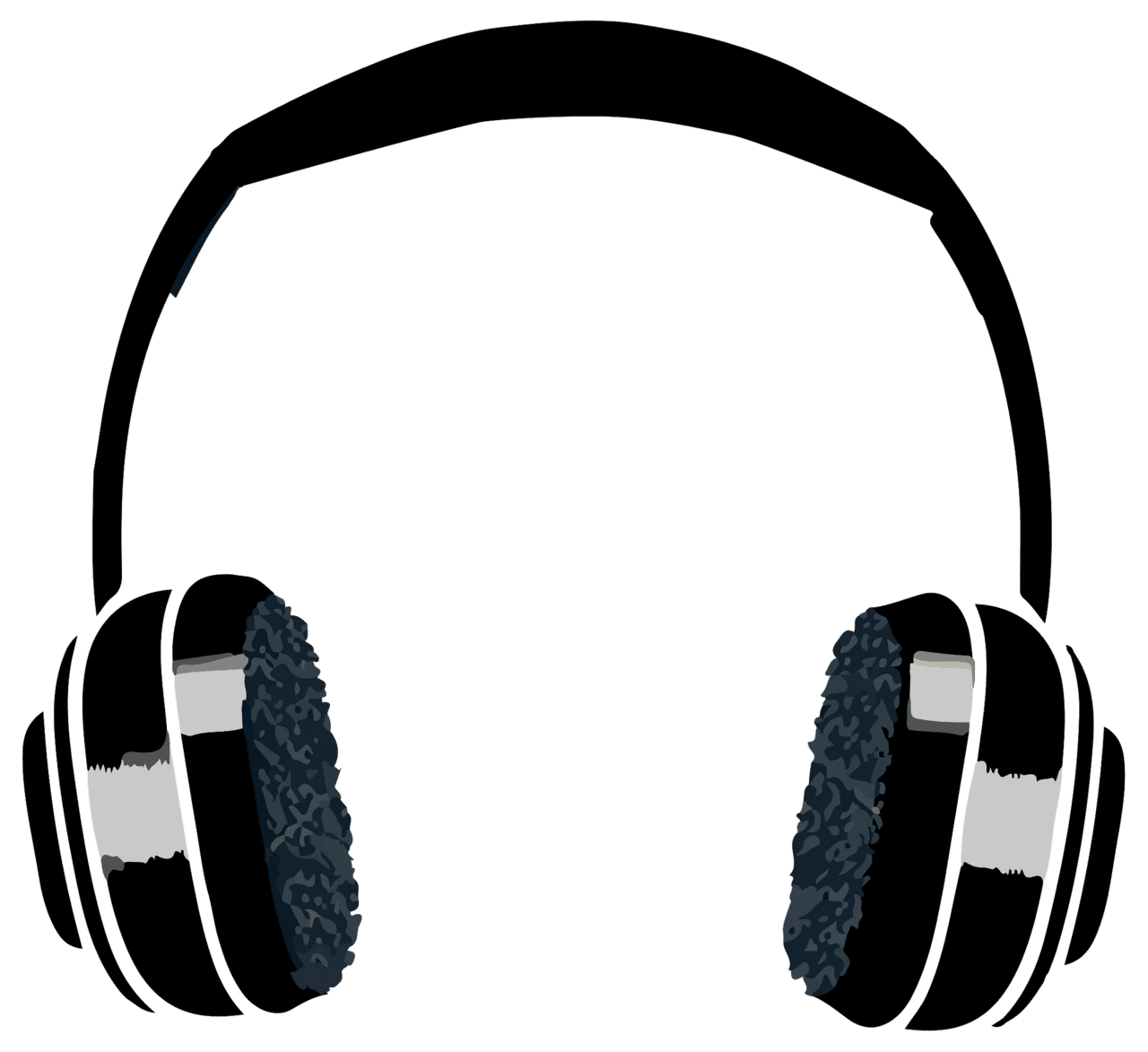 Shiny headphone vector clipart images
