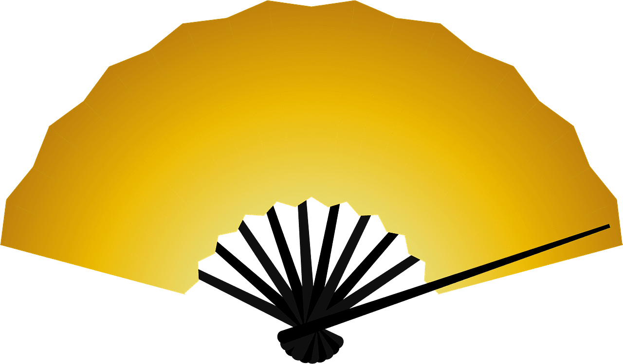 Hand fan vector clipart images 3