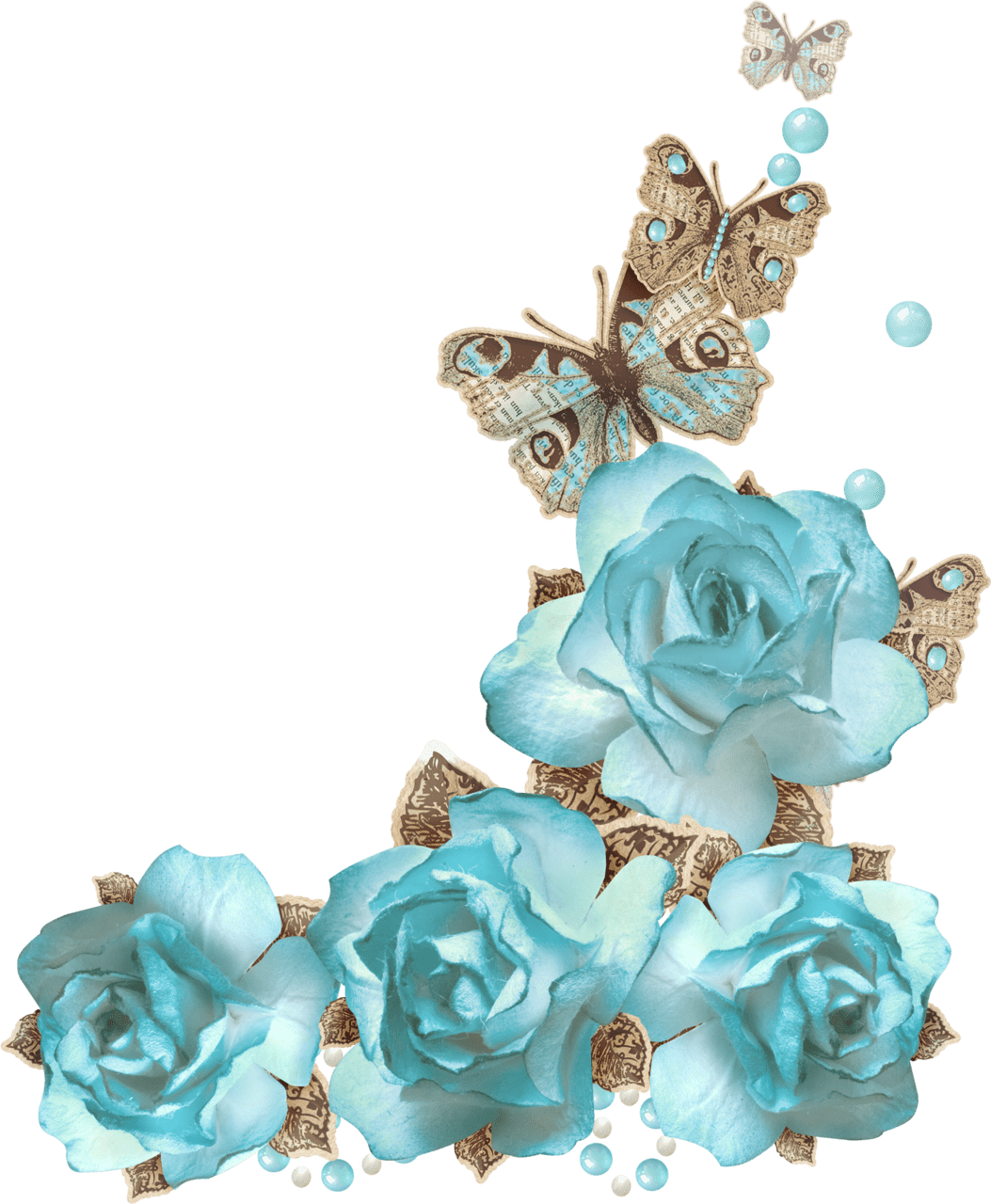 Floral border pin page clipart photo 3