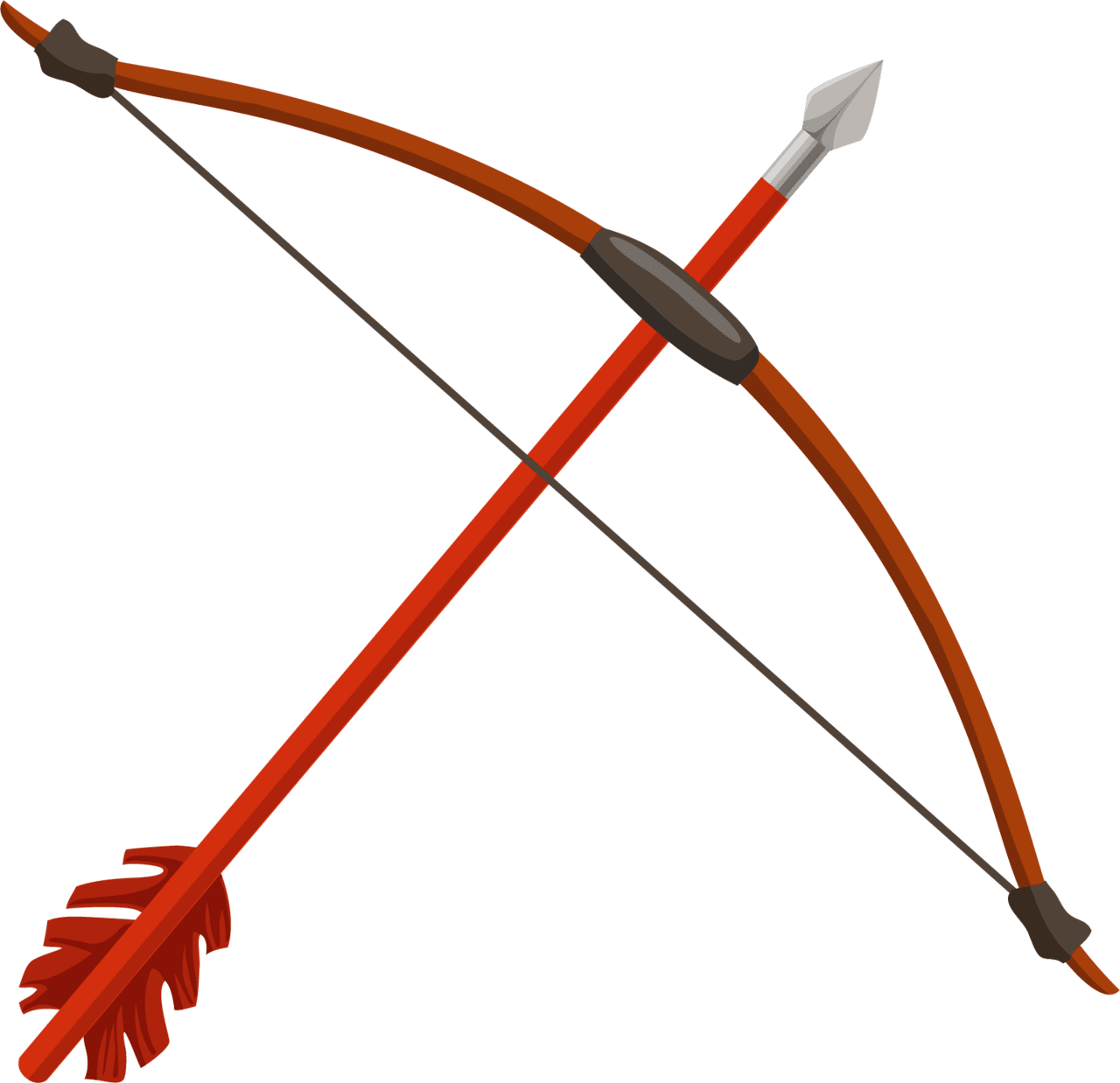 Vector bow and arrow image clipart