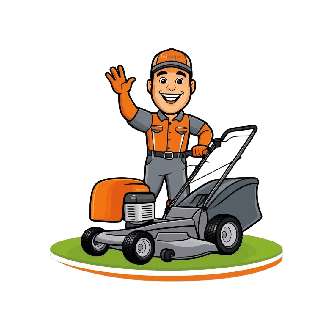 Mowing grass lawn care services in greensburg truscape pa clipart image