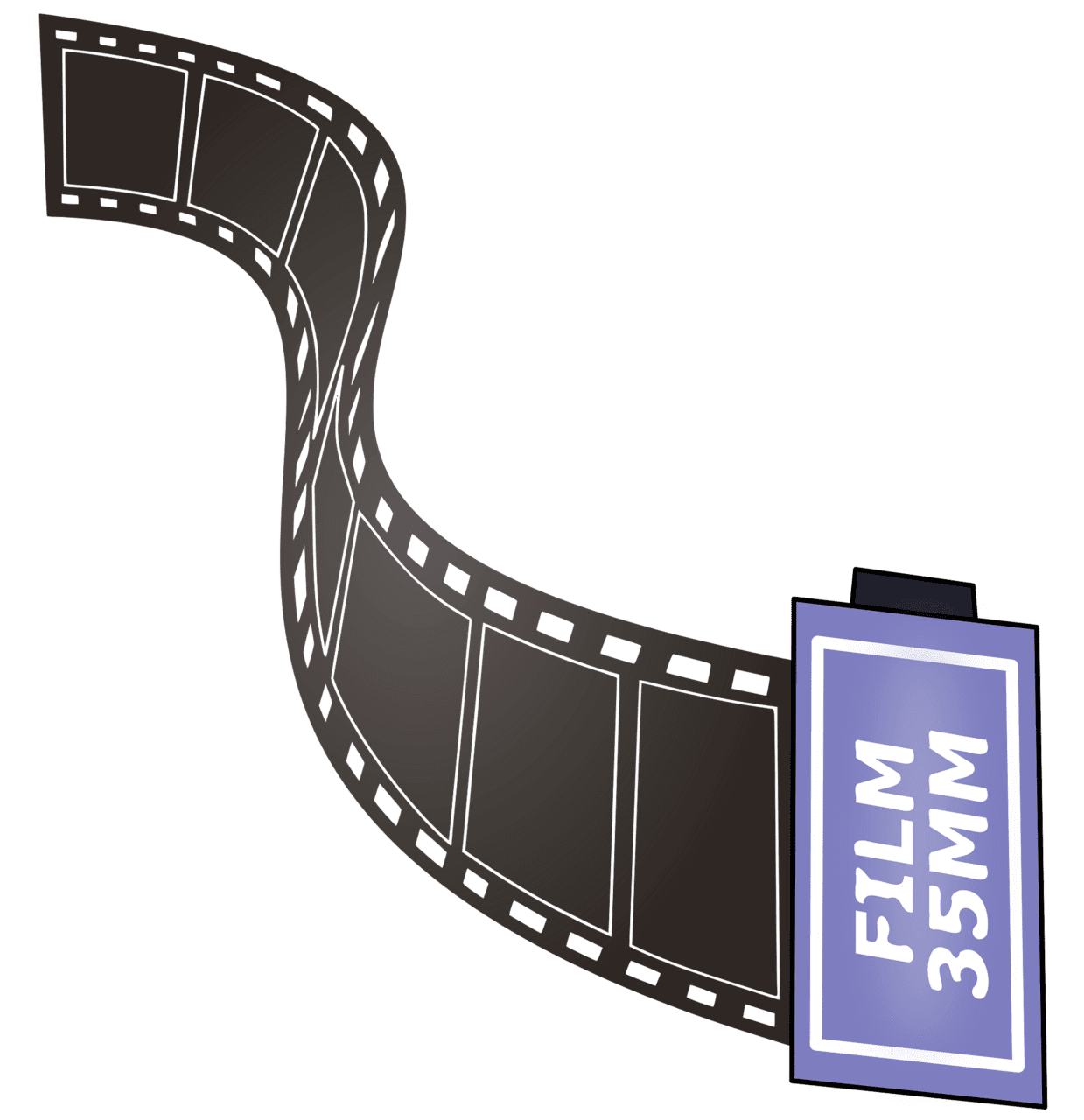 Strip of mm film vector clipart images