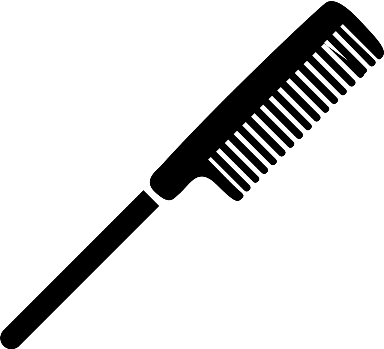 Brush hair vector clipart images 5