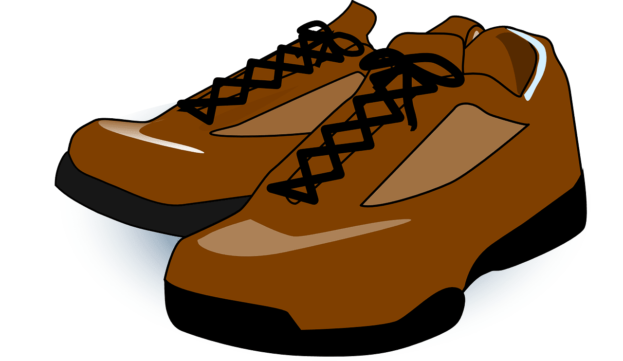 Gym shoes sneakers trainers vector graphic clipart