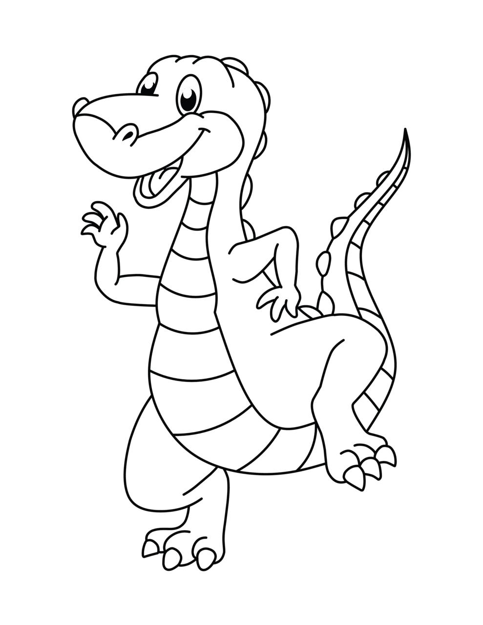 Dinosaur black and white cute coloring pages for kids clipart logo