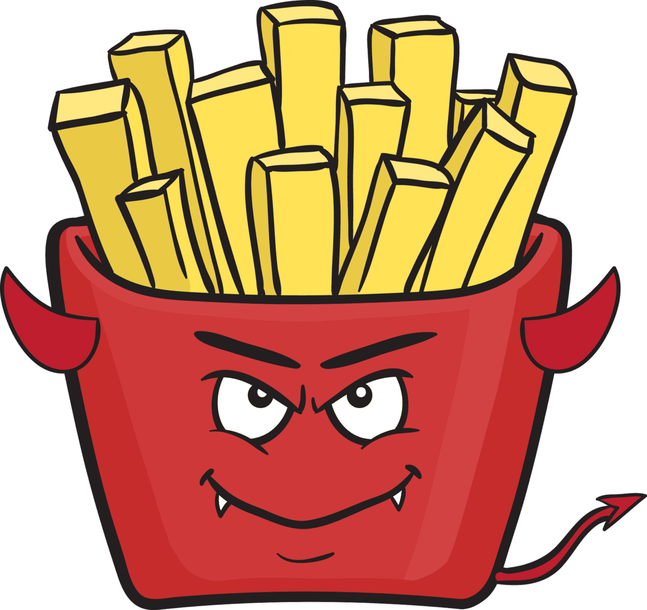 Hd satan clipart devil emoji french fries image