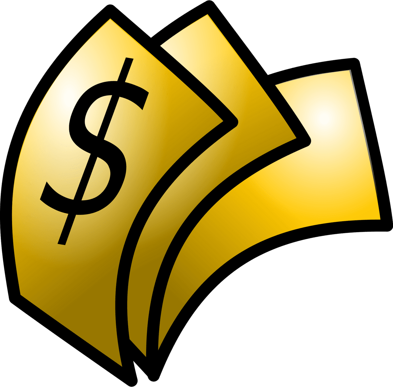 Dollar symbol vector clipart images 5