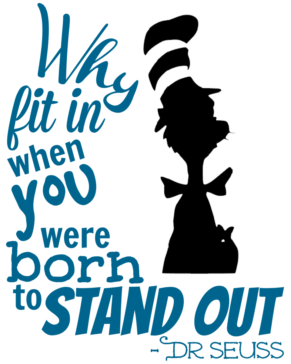 Dr suess diy seuss inspiration quote sign clipart logo