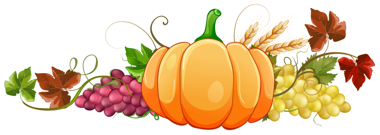 Cute fall autumn pumpkin decor clipart image