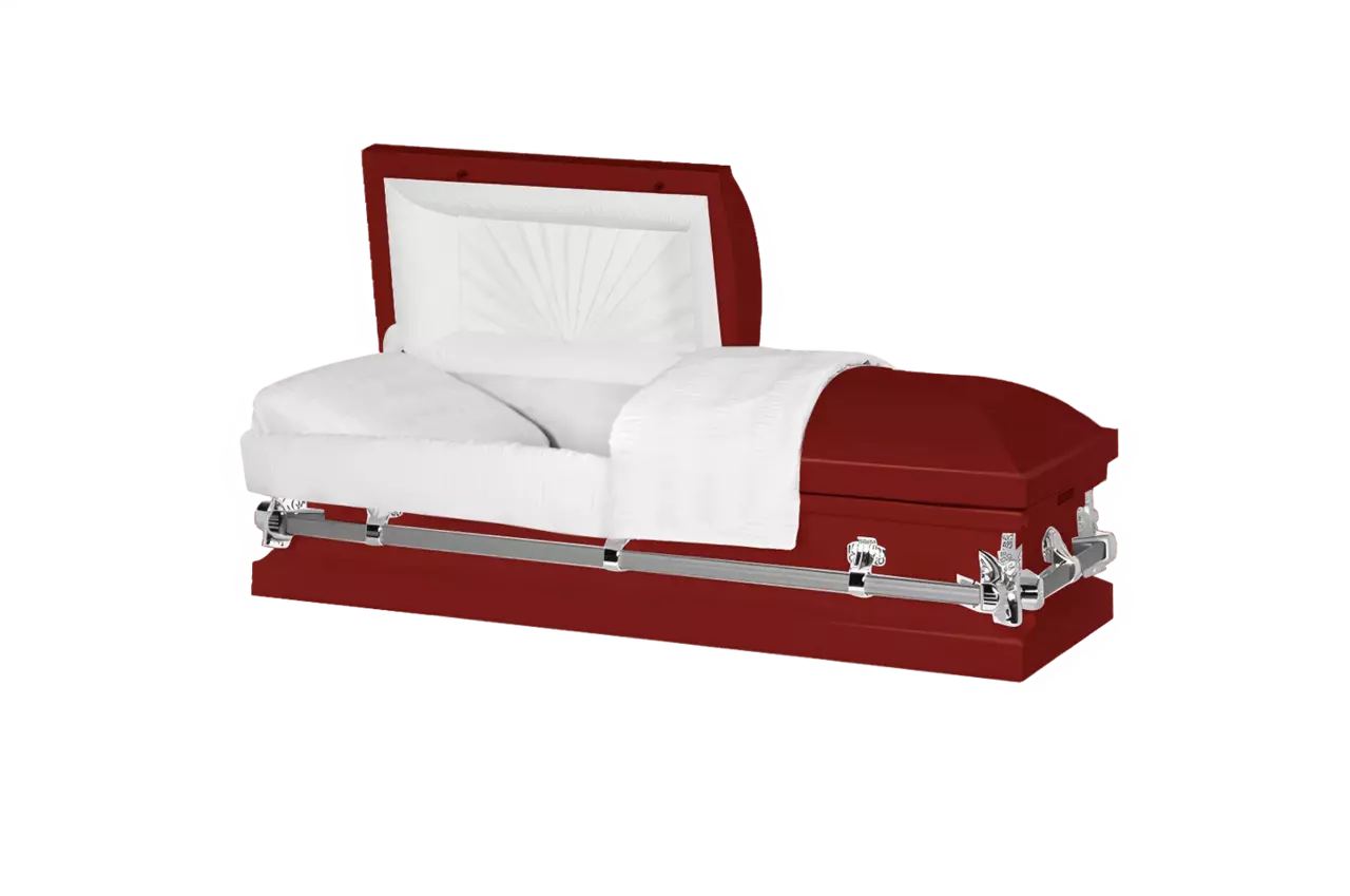 Coffin red casket for child infant and preemie baby titan clipart photo