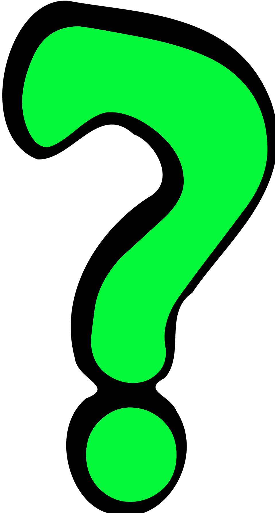 Questioning of green question mark pv safety pass clipart background