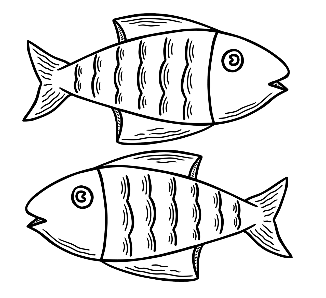 Black white fish christianity symbol image clipart