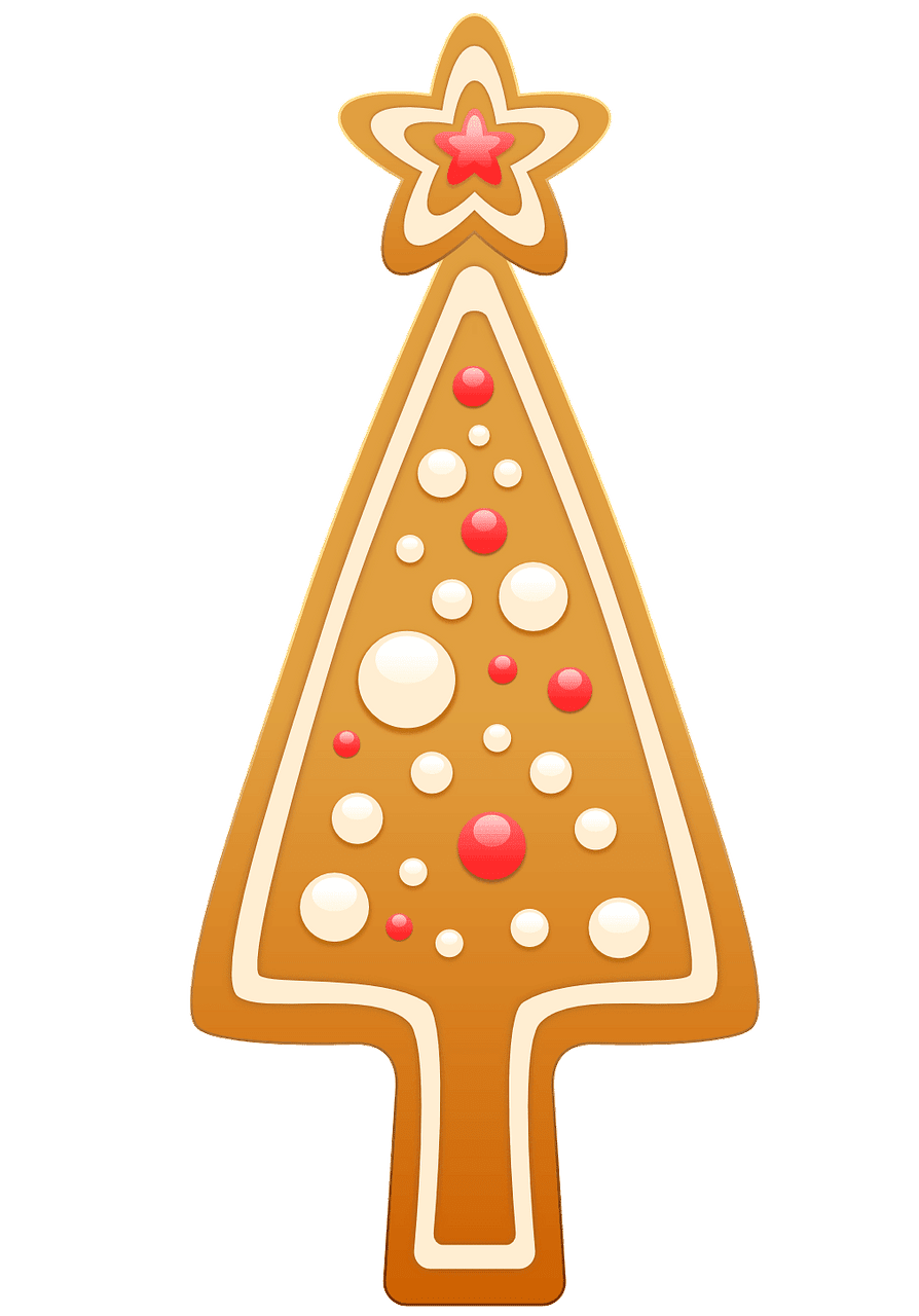 Xmas cookie gingerbread christmas tree vector clipart images 3