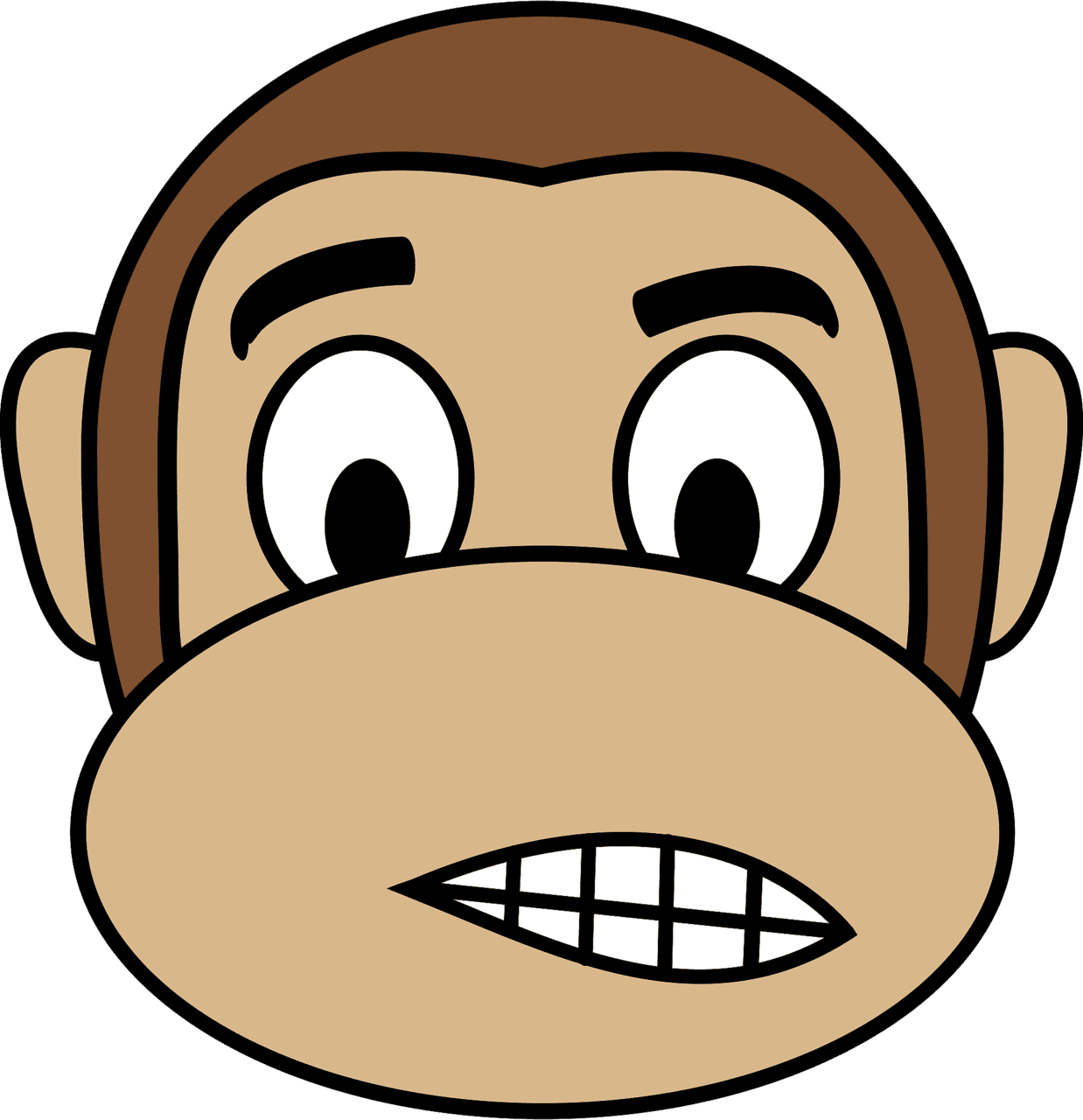 Confused monkey face vector clipart images