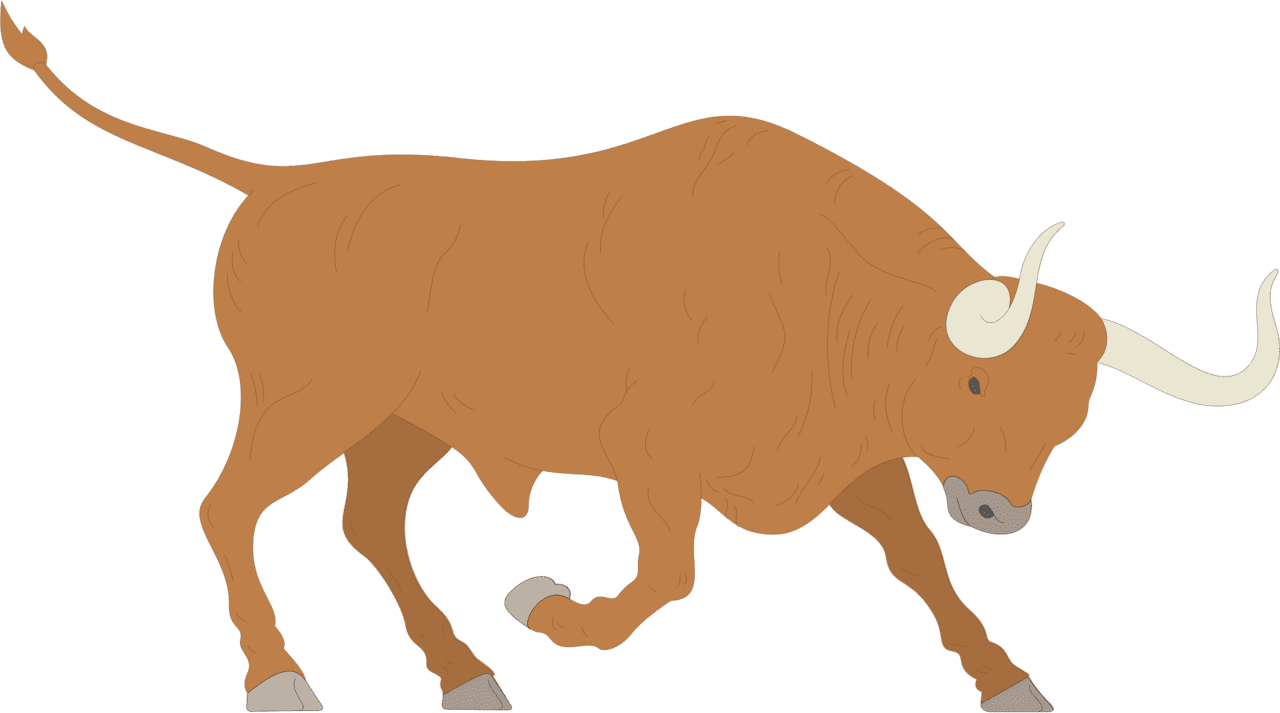 Angry bull vector clipart images