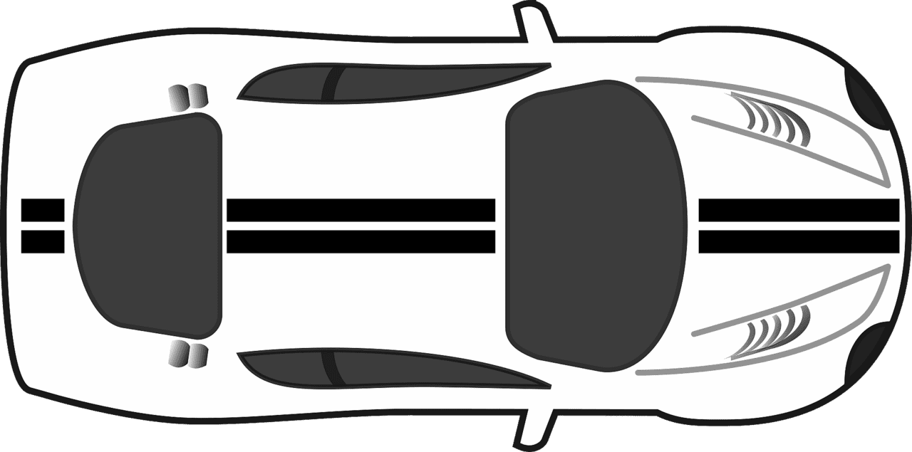 Black and white of cars car top view vector clipart images