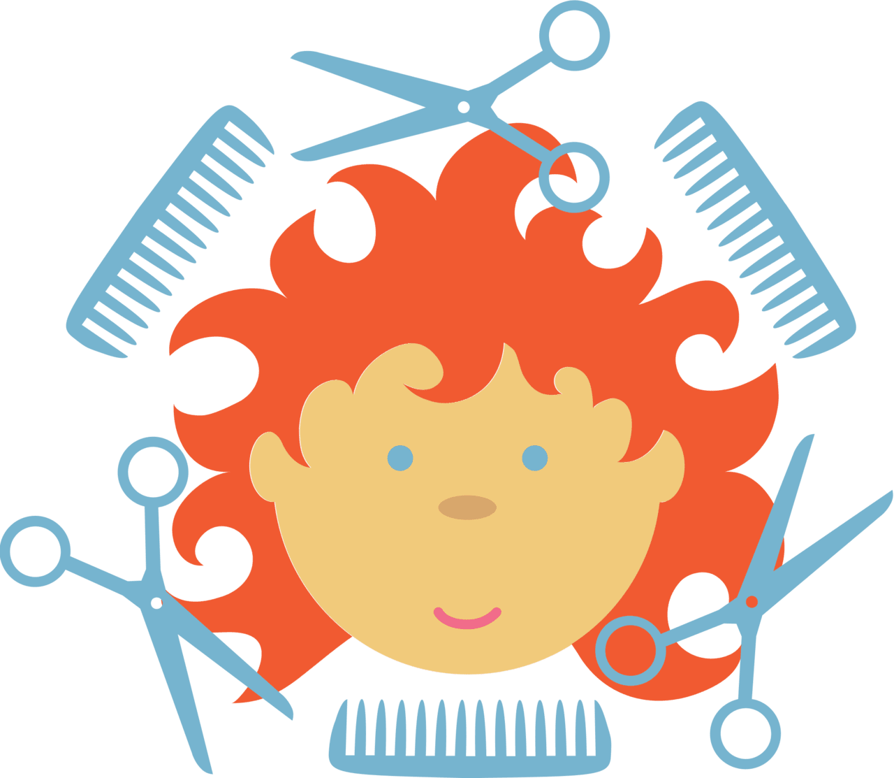 Brush hair salon vector clipart images